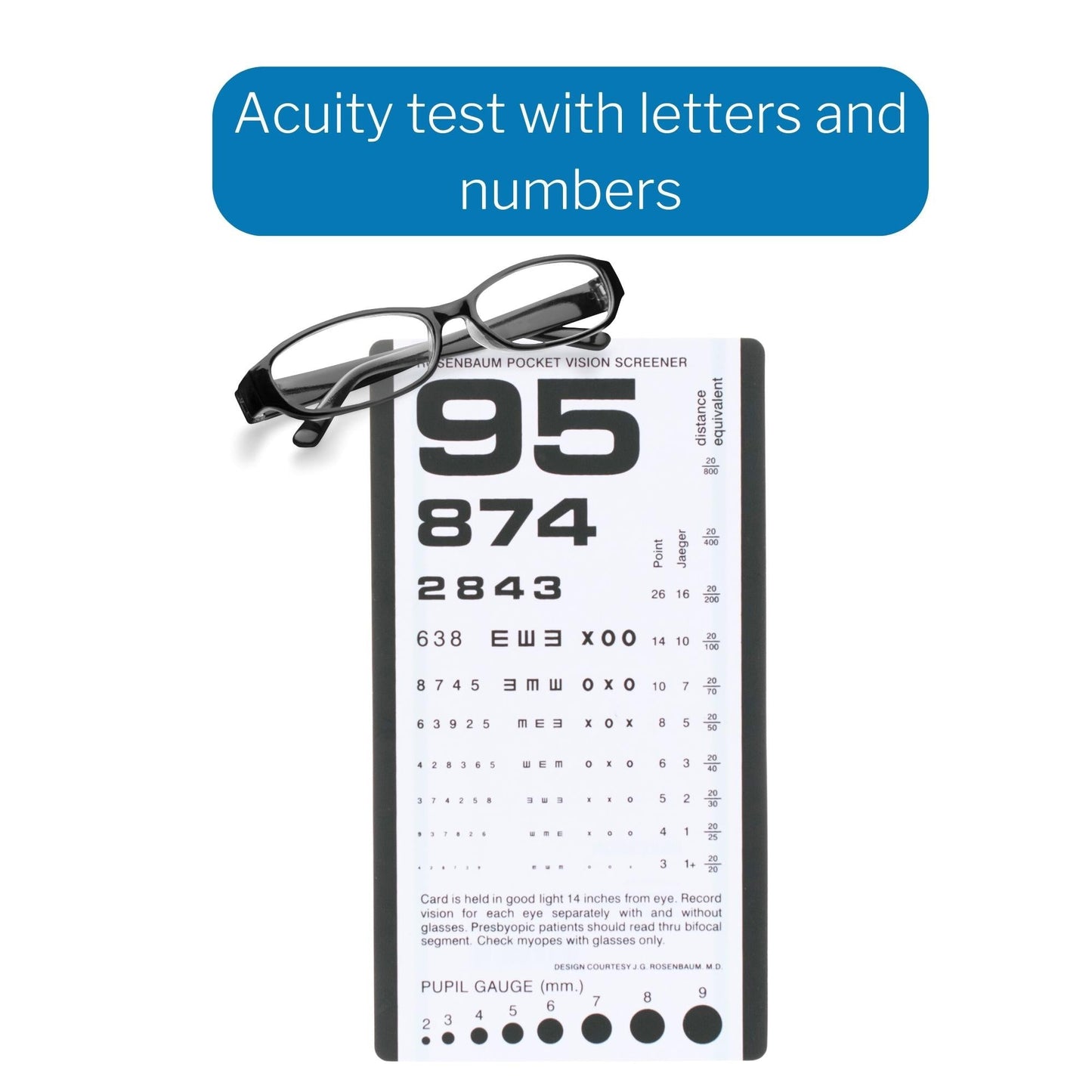 Eye Chart McKesson 14 Inch Distance Acuity Test, Packaging Type- Each