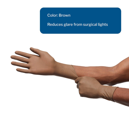 Surgical Glove McKesson Perry Size 8 Sterile Latex Standard Cuff Length Smooth Brown Not Chemo Approved, Packaging Type- Box