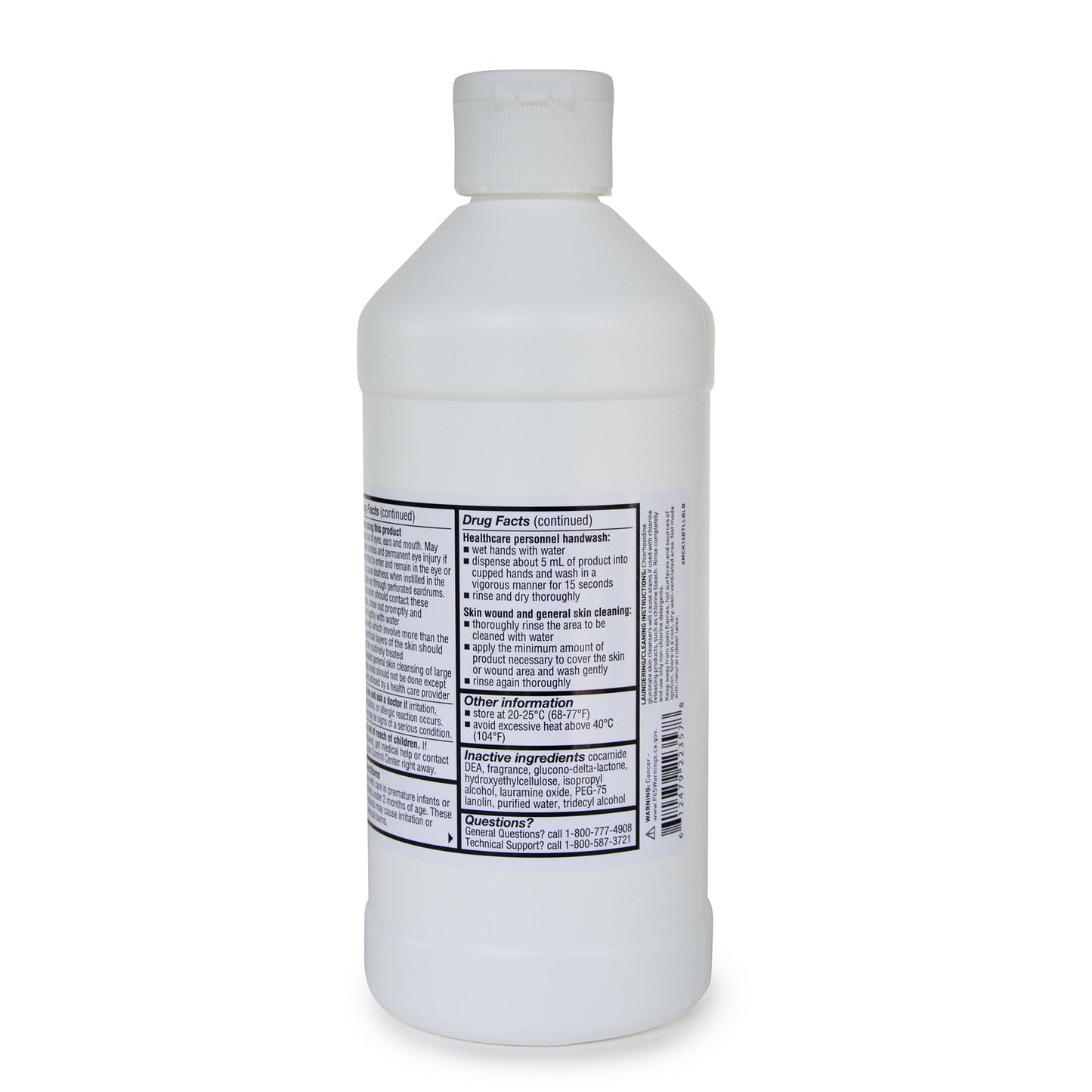 Antiseptic Skin Cleanser McKesson 16 oz. Flip-Top Bottle 4% Strength CHG (Chlorhexidine Gluconate) / Isopropyl Alcohol NonSterile, Packaging Type- Each