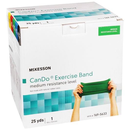 Exercise Resistance Band McKesson CanDo Green 5 Inch X 25 Yard Medium Resistance, Packaging Type- Each