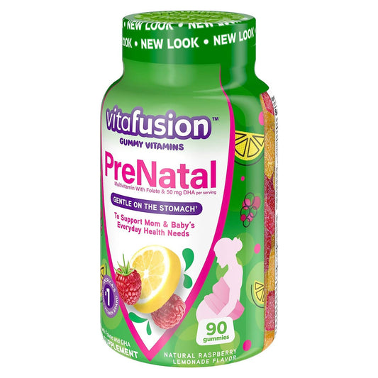Prenatal Vitamin Supplement Gummy 90 per Bottle Assorted Fruit Flavor, Packaging Type- Bottle