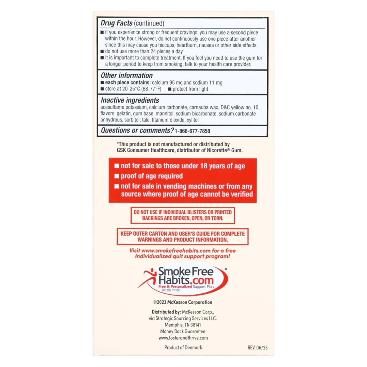 Stop Smoking Aid Foster & Thrive 4 mg Strength Gum, Packaging Type- Box