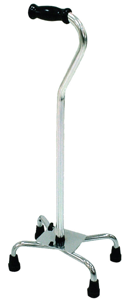 Small Base Quad Cane drive Aluminum 30 to 39 Inch Height Silver