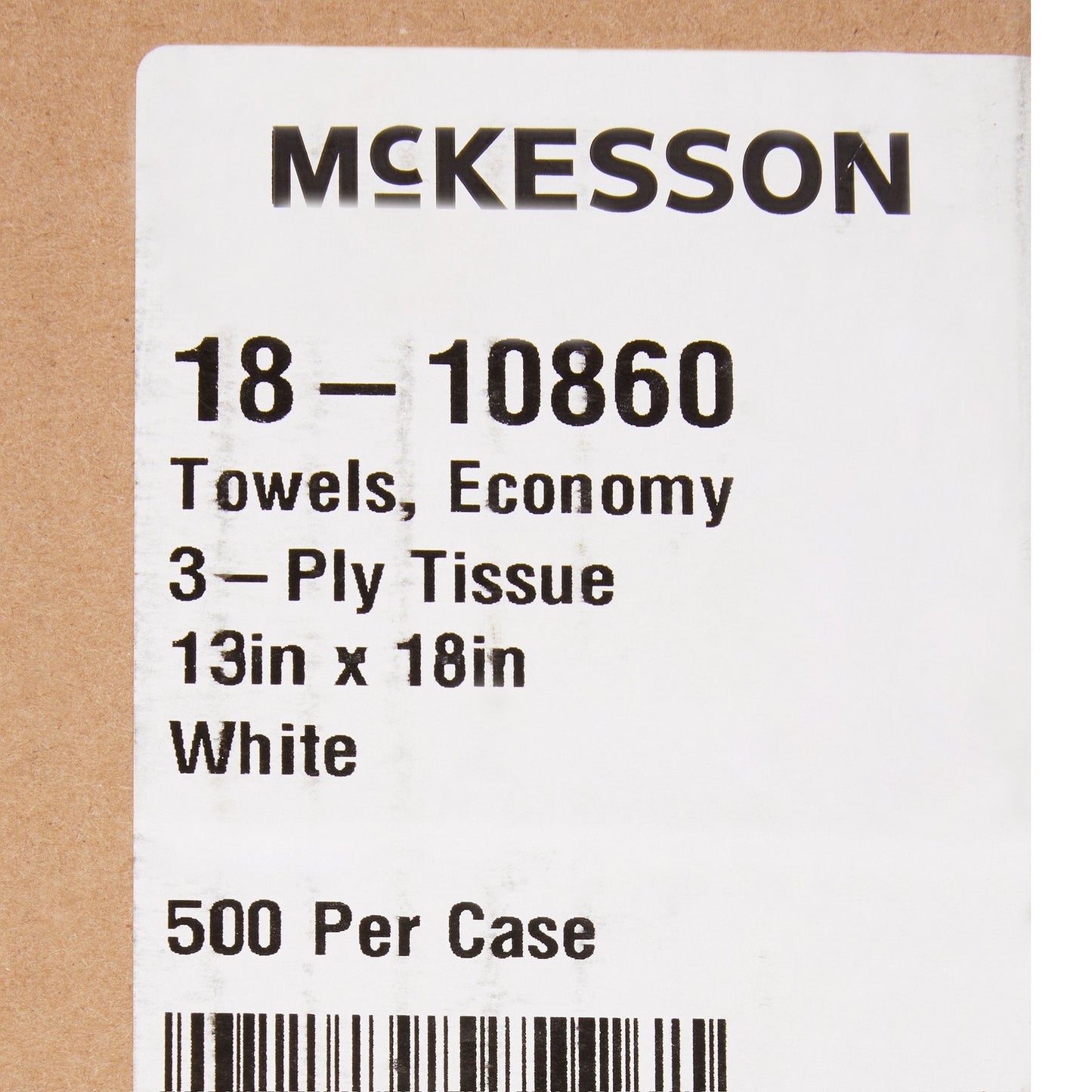 Procedure Towel McKesson 13 W X 18 L Inch White NonSterile, Packaging Type- Each