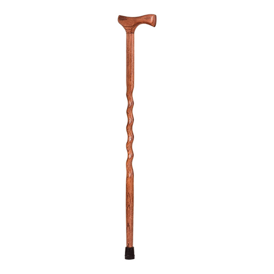 T-Handle Cane Brazos™ Twisted Wood 34 Inch Height American Hardwood
