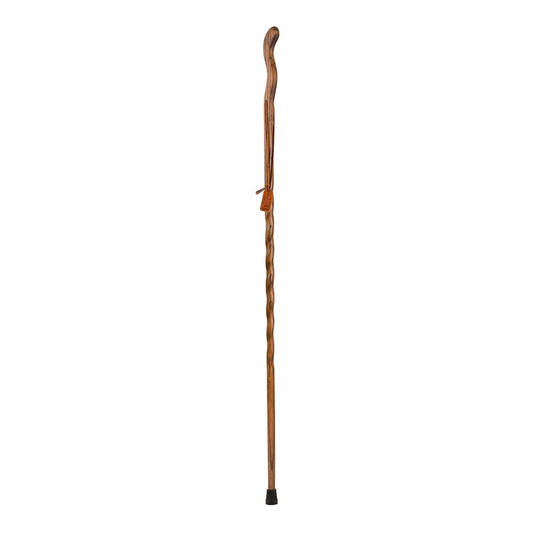 Walking Stick Brazos Twisted Fitness Walker Wood 58 Inch Height Brown