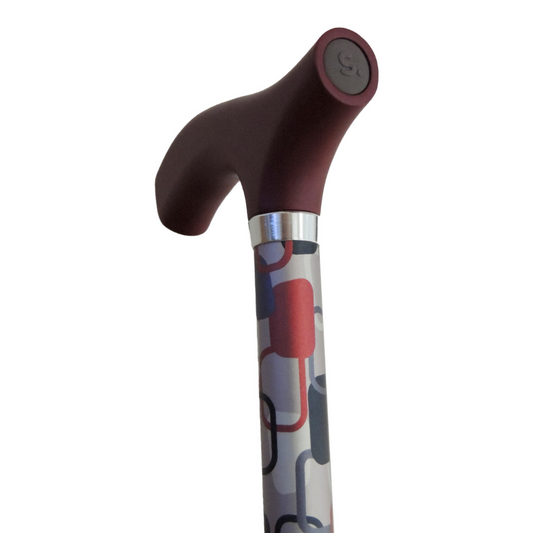 Folding Cane Switch Sticks® Aluminum 32 to 37 Inch Height Berlin Print