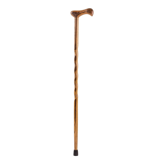 T-Handle Cane Brazos™ Twisted Wood 37 Inch Height Brown