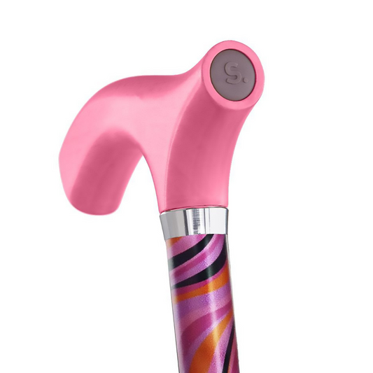 Folding Cane Switch Sticks® Aluminum 32 to 37 Inch Height Tango Print