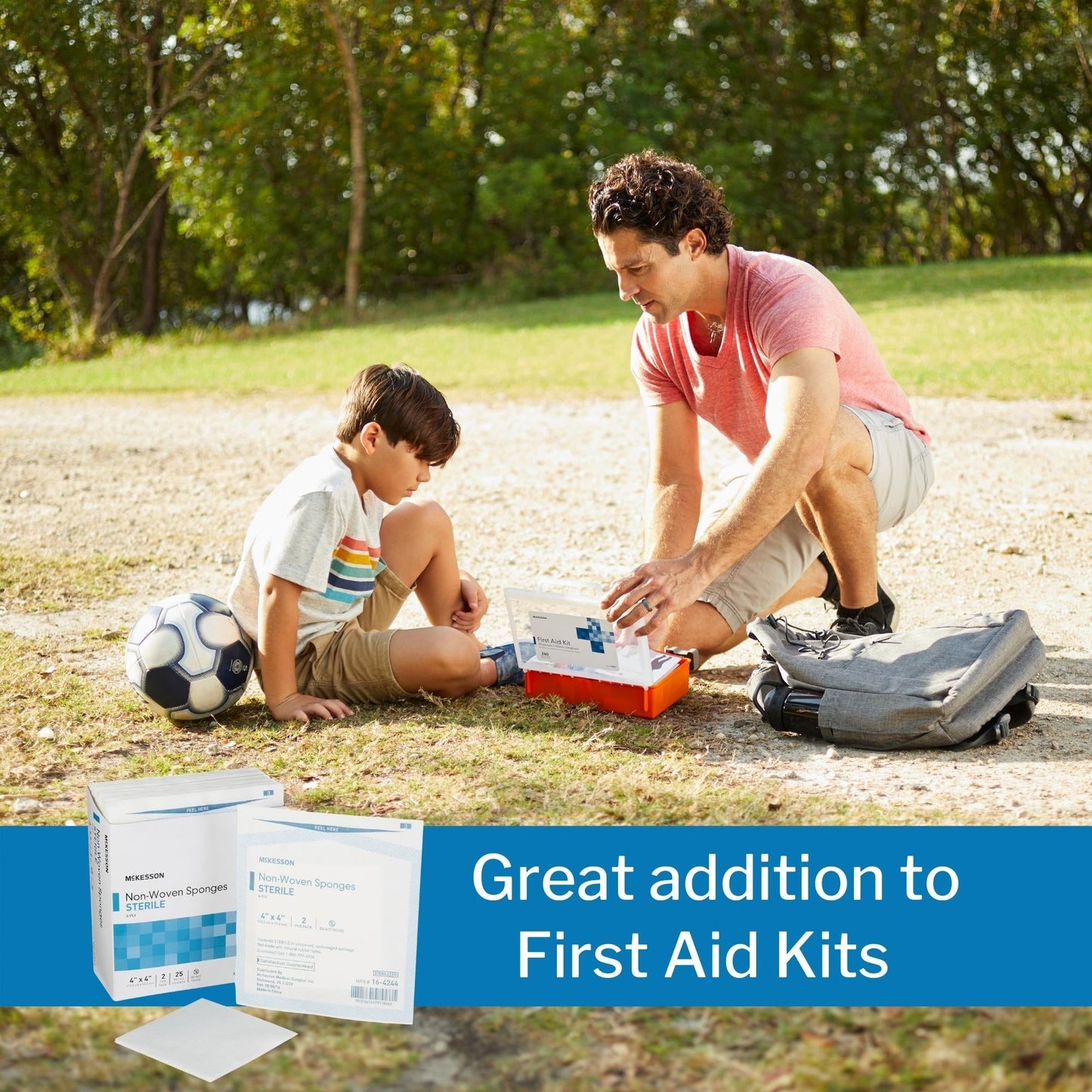 Nonwoven Sponge McKesson 4 X 4 Inch 4-Ply Sterile 2 per Pack, Packaging Type- Box