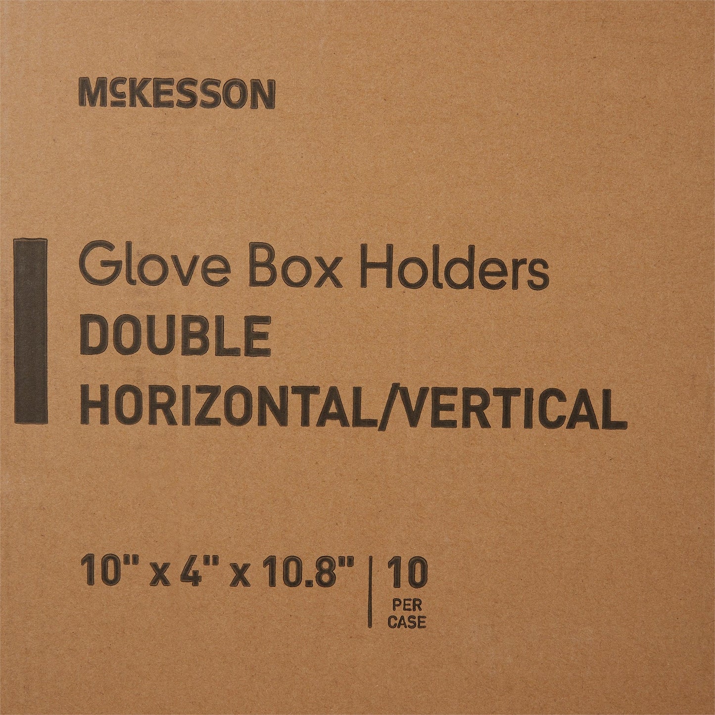 Glove Box Holder McKesson Horizontal or Vertical Mounted 2-Box Capacity Clear 4 X 10 X 10-3/4 Inch Plastic, Packaging Type- Each
