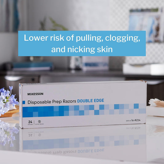Surgical Prep Razor McKesson Double Edge Single Blade NonSterile Disposable, Packaging Type- Box