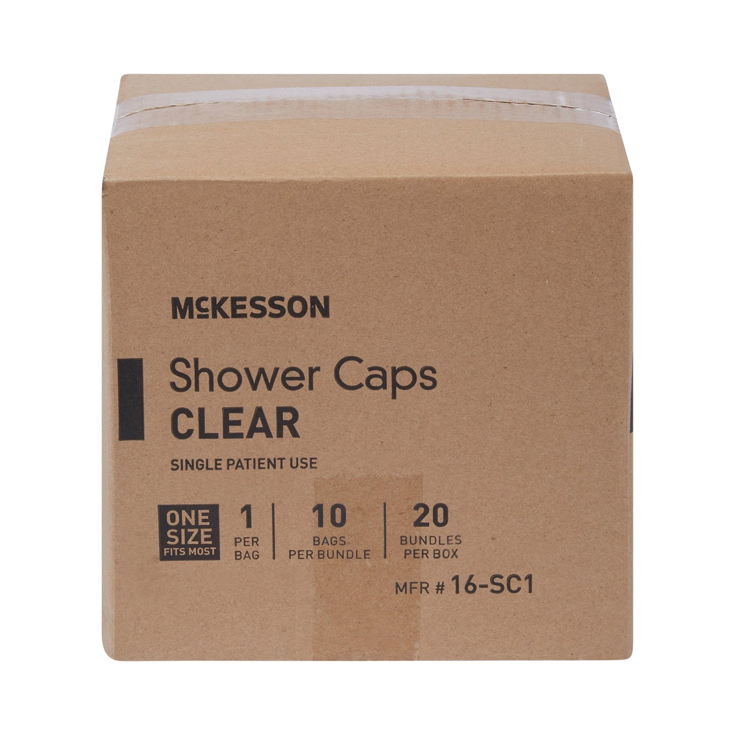 Shower Cap McKesson One Size Fits Most Clear, Packaging Type- Each