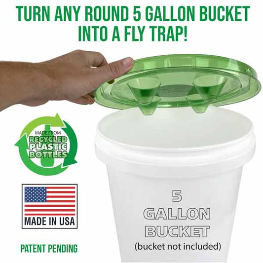 6 PACK – 5 Gallon Bucket Fly-Condo™- Turn any 5 gallon bucket into a Fly Trap - 6-pack-5-gallon-bucket-fly-condo™-turn-any-5-gallon-bucket-into-a-fly-trap