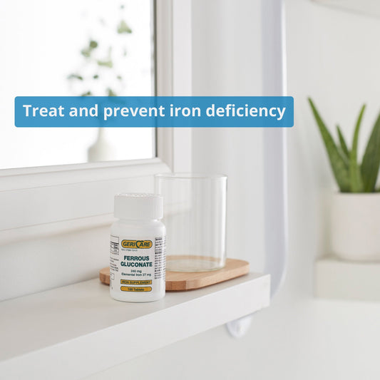 Mineral Supplement Geri-Care Iron 240 mg Strength Tablet 100 per Bottle, Packaging Type- Case