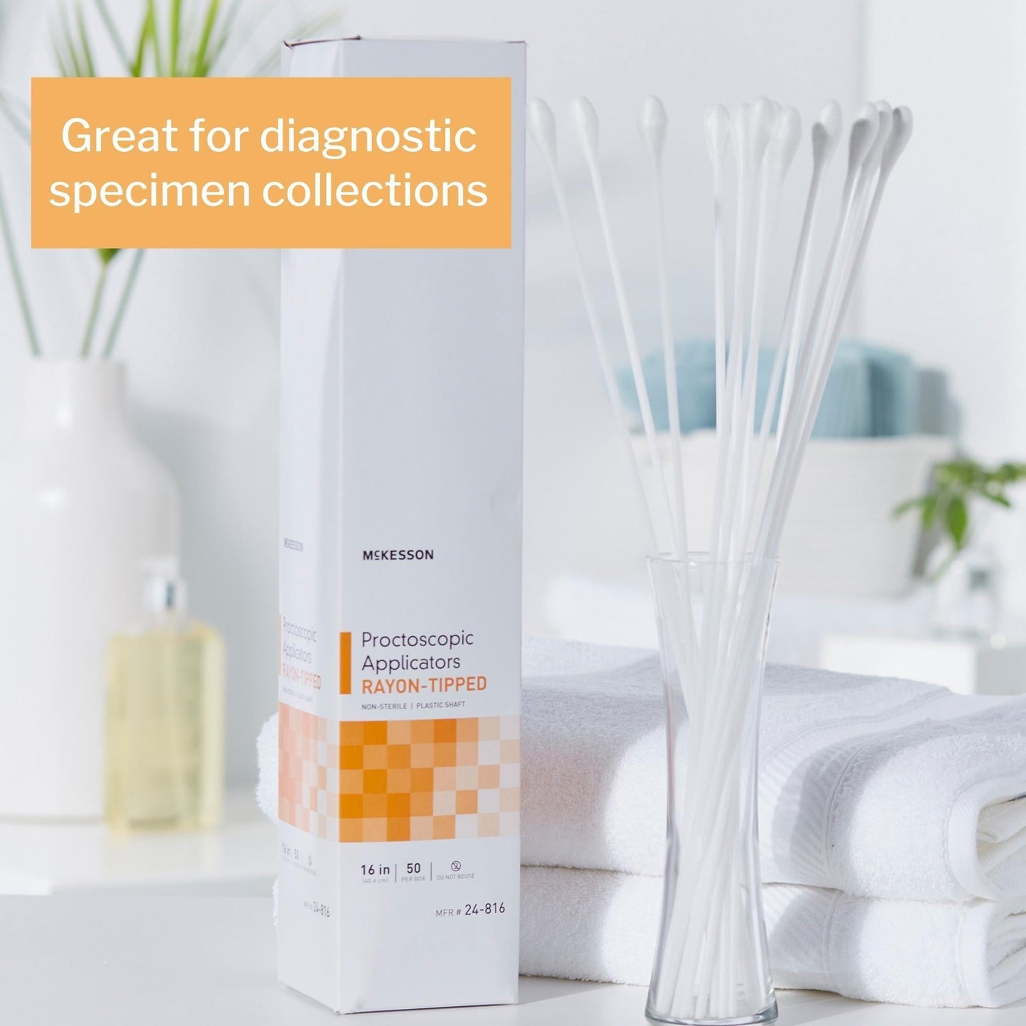 McKesson Proctoscopic Swabstick 16 Inch Length NonSterile, Packaging Type- Box