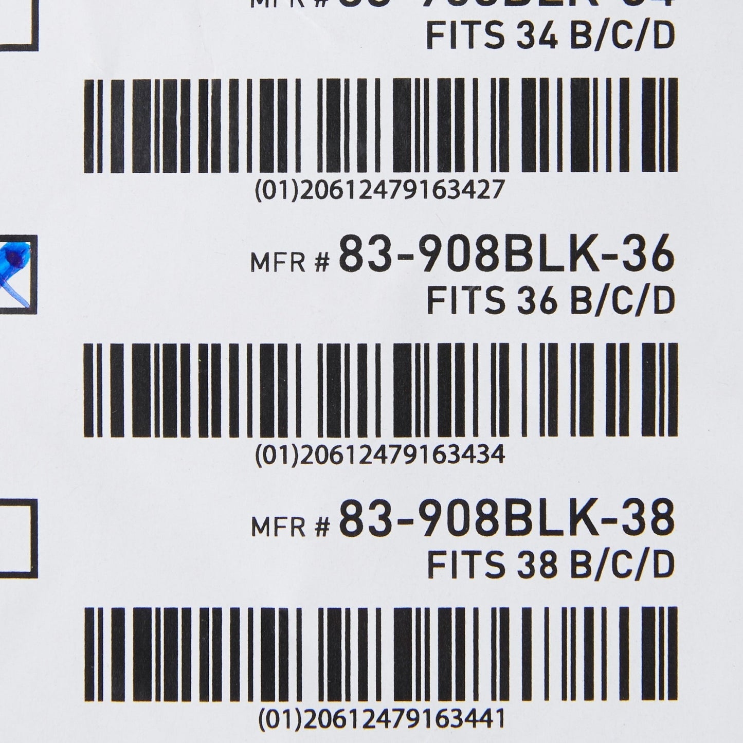 Post-Surgical Bra McKesson Black 36 Inch, Packaging Type- Each