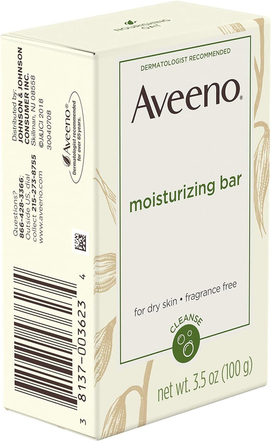 Soap Aveeno Bar 3.5 oz. Individually Wrapped Unscented,  Pack of 12