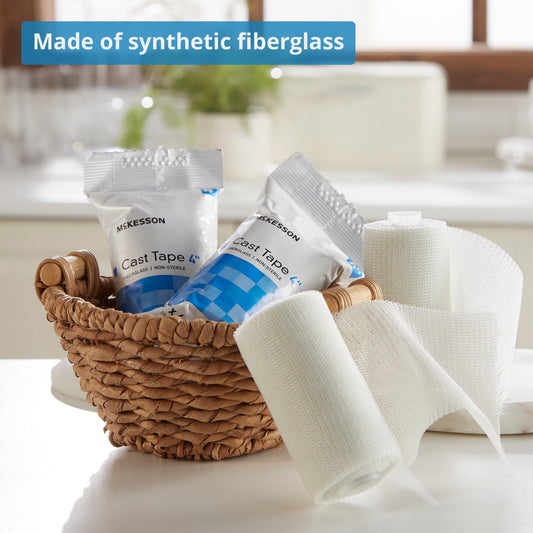 Cast Tape McKesson 4 Inch X 12 Foot Fiberglass White, Packaging Type- Box