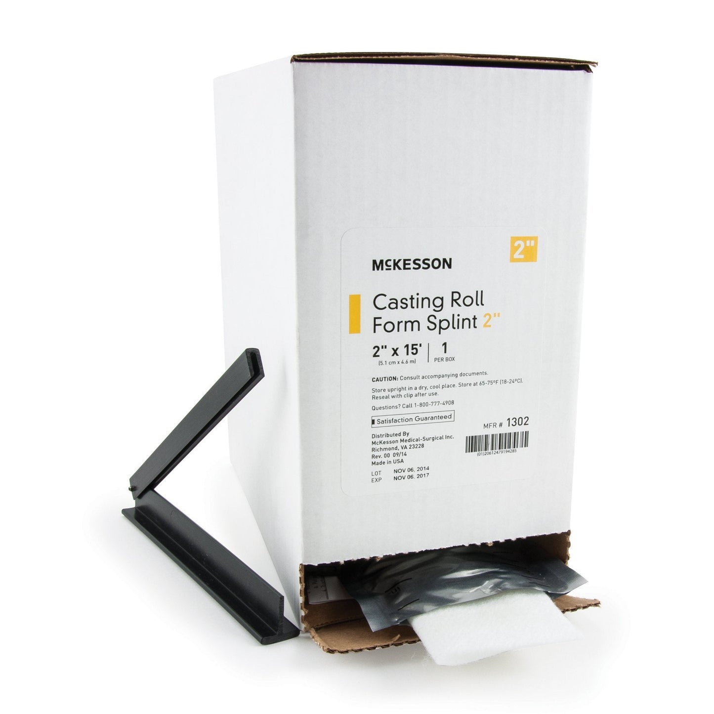 Padded Splint Roll McKesson 2 Inch X 15 Foot Fiberglass White, Packaging Type- Box