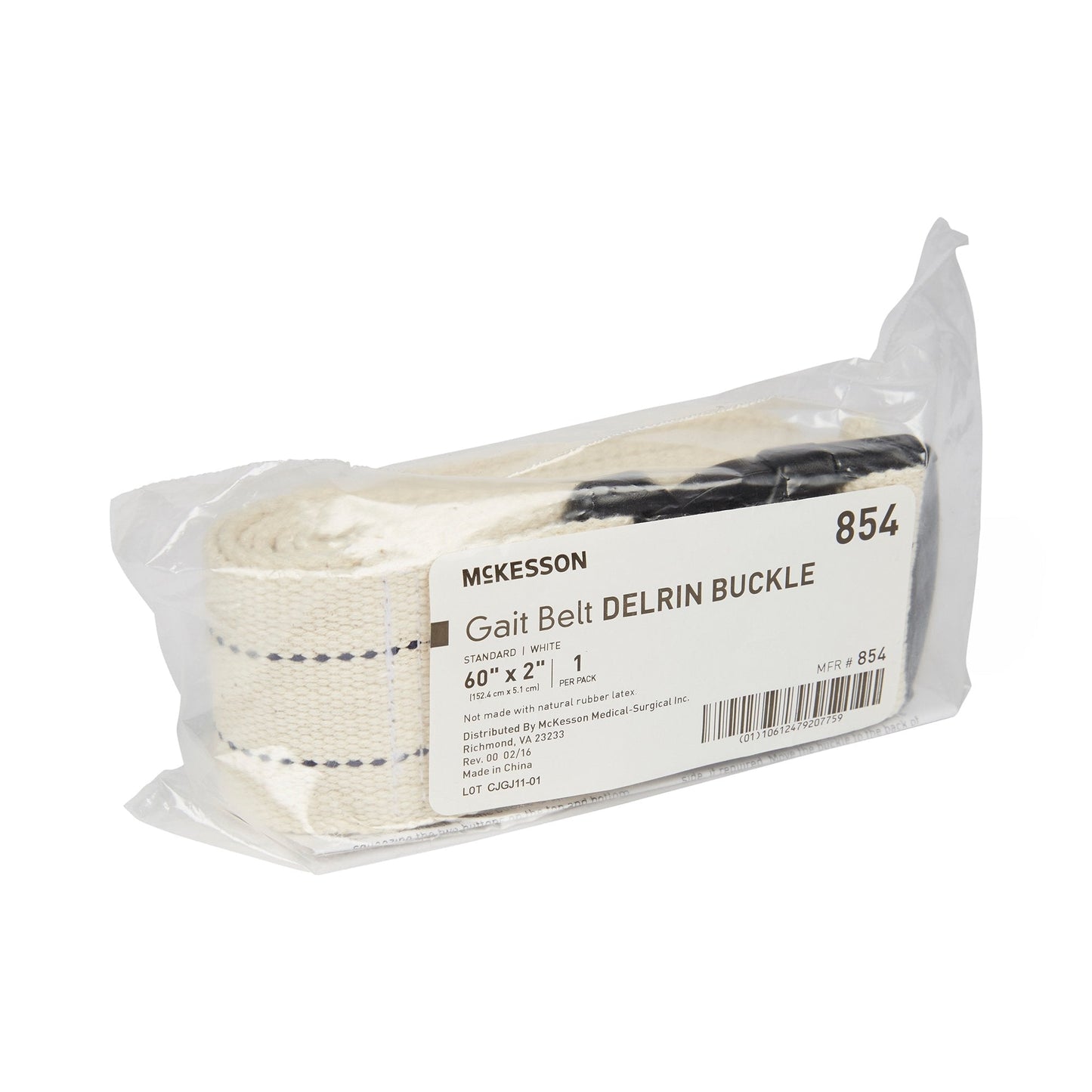 Gait Belt McKesson 60 Inch Length White, Packaging Type- Each