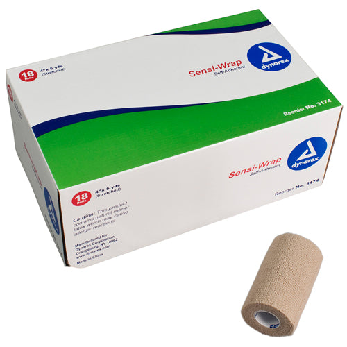 Sensi-Wrap Self Adherent Bndg 4 x 5 Yds Tan 18/cs