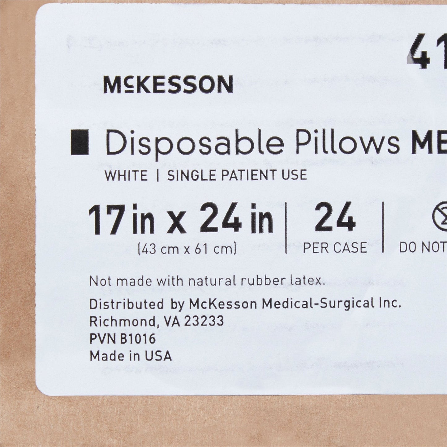 Bed Pillow McKesson 17 X 24 Inch White Disposable, Packaging Type- Each