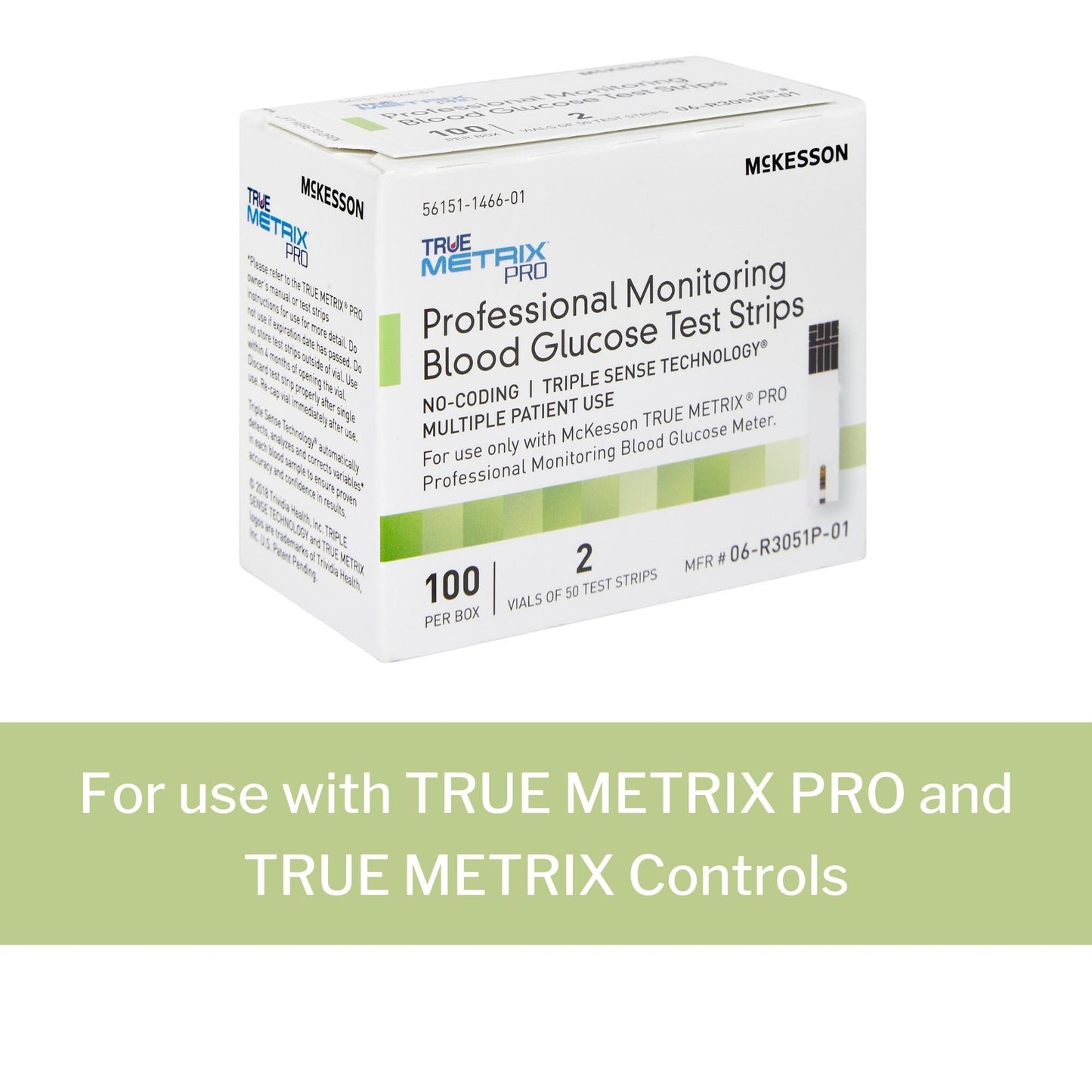 Blood Glucose Test Strips McKesson TRUE METRIX PRO 100 Strips per Pack, Packaging Type- Box