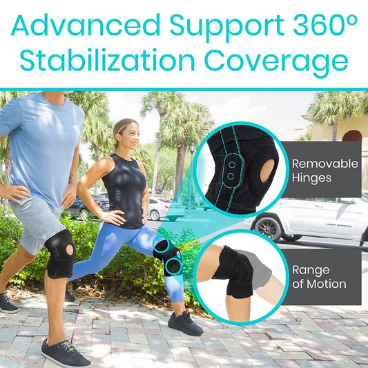 Hinged Knee Brace - Black - hinged-knee-brace