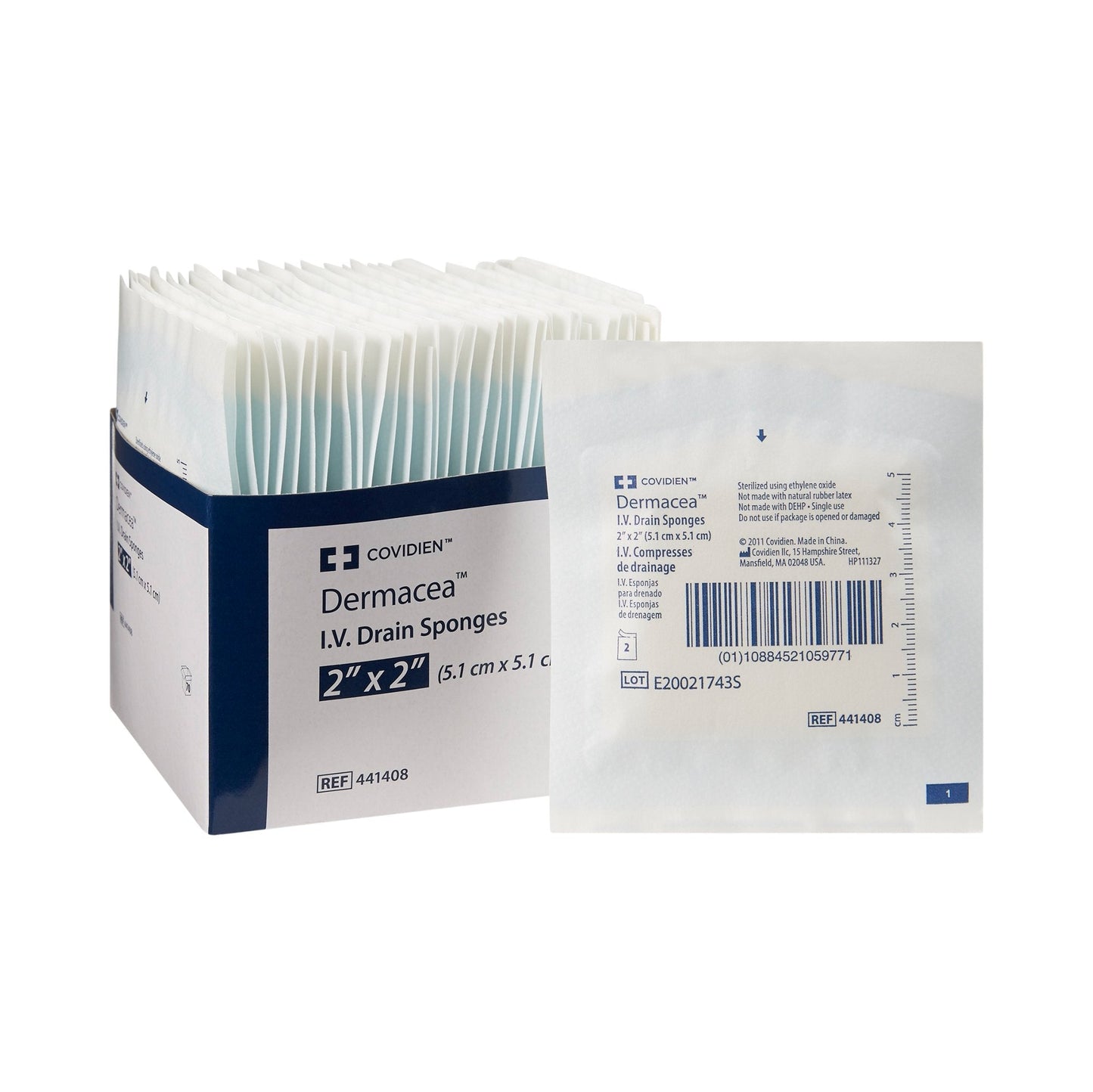 I.V. Sponge Dermacea 2 X 2 Inch 6-Ply Sterile 2 per Pack, Packaging Type- Box