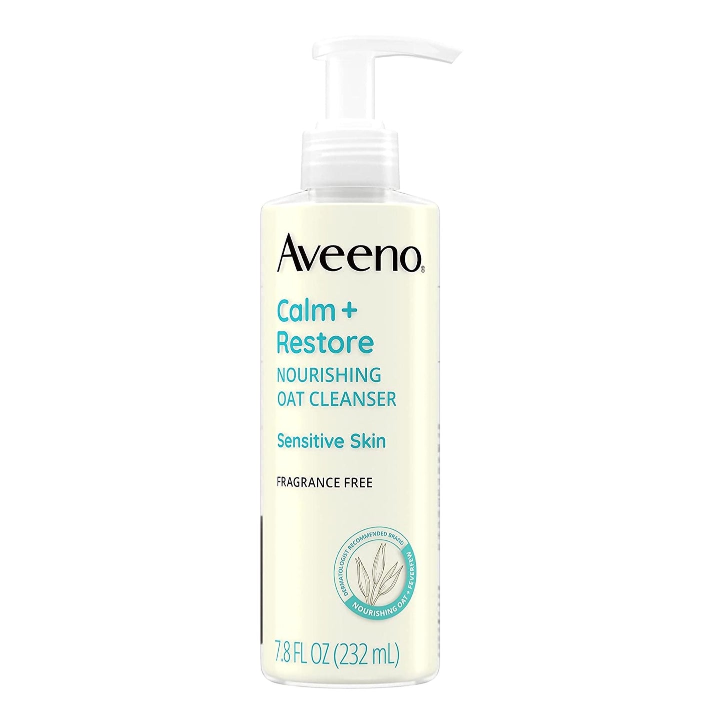 Facial Cleanser Aveeno Calm+Restore Liquid 7.8 oz. Pump Bottle Unscented, Packaging Type- Each