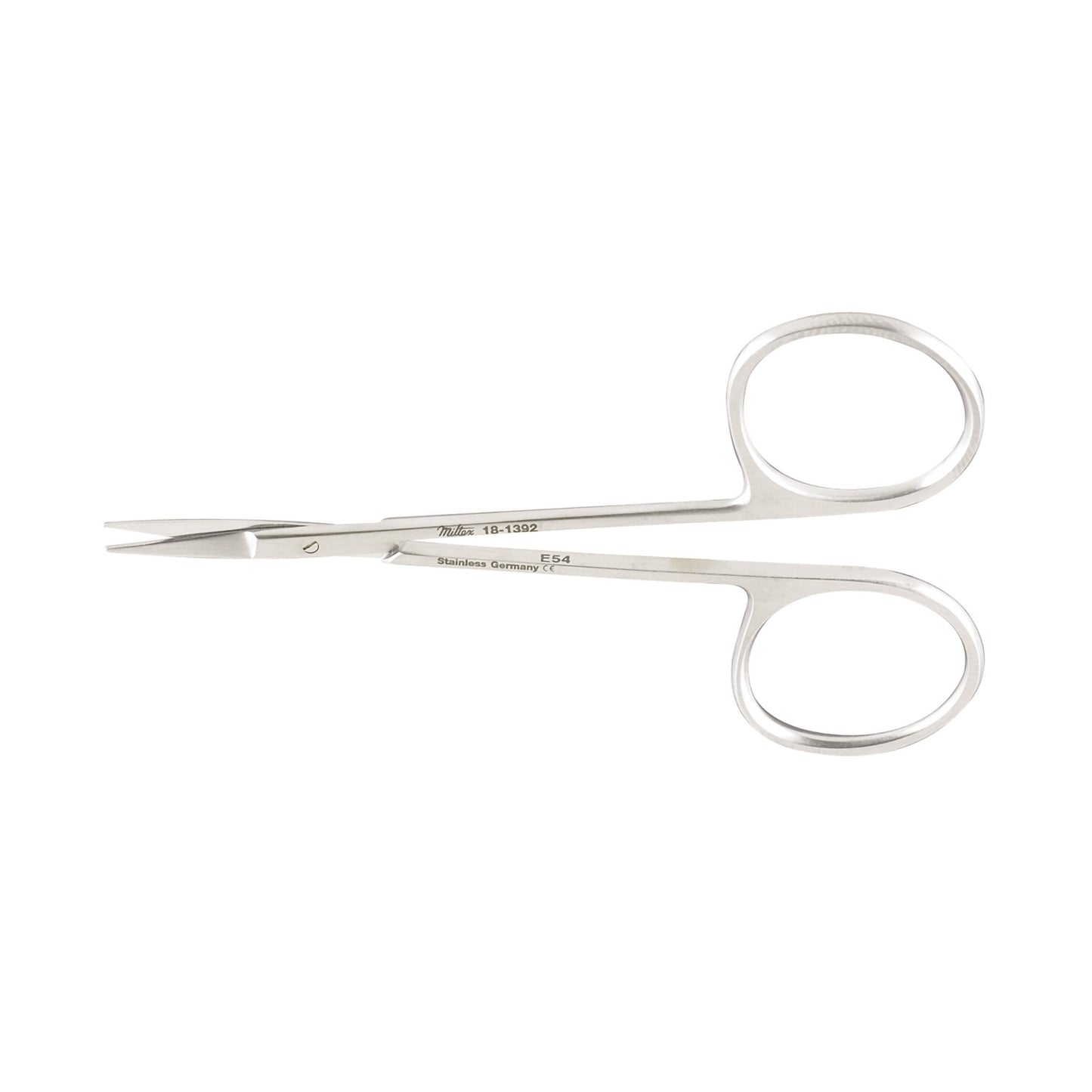 Iris Scissors Vantage 4-1/8 Inch Length Office Grade Stainless Steel Finger Ring Handle Straight Sharp Tip / Sharp Tip, Packaging Type- Each