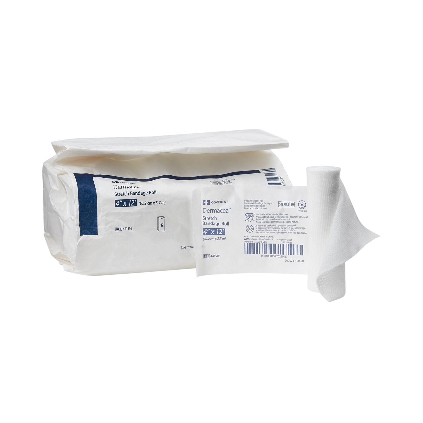 Conforming Bandage Dermacea™ 4 Inch X 4-1/10 Yard 1-Ply Sterile 1 per Pack, Packaging Type- Case