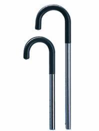 Round Handle Cane Carex Aluminum 29 to 38 Inch Height Silver, Packaging Type- Each