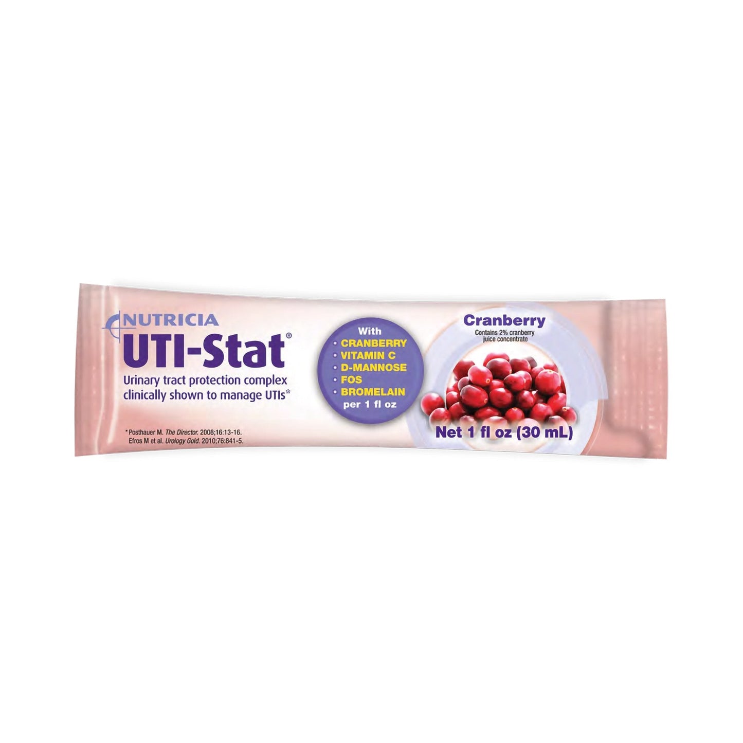 Oral Supplement UTI-Stat Cranberry Flavor Liquid 1 oz. Individual Packet, Packaging Type- Each