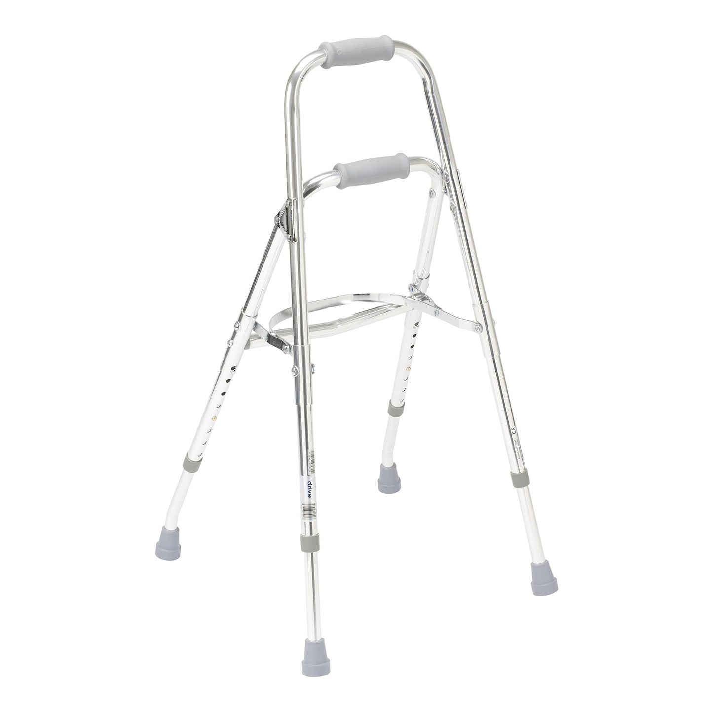 Side Step Folding Walker Adjustable Height drive™ Hemi Aluminum Frame 300 lbs. Weight Capacity 29-1/2 to 37 Inch Height, Packaging Type- Each