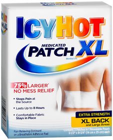 Topical Pain Relief Icy Hot 5% Strength Menthol Patch 3 per Box, Packaging Type- Box