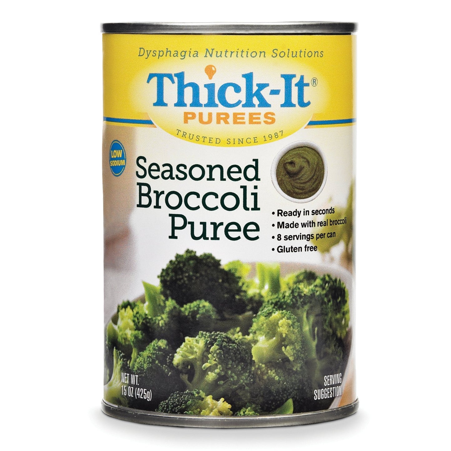 Thickened Food Thick-It 15 oz. Can Broccoli Flavor Puree IDDSI Level 4 Extremely Thick/Pureed, Packaging Type- Each