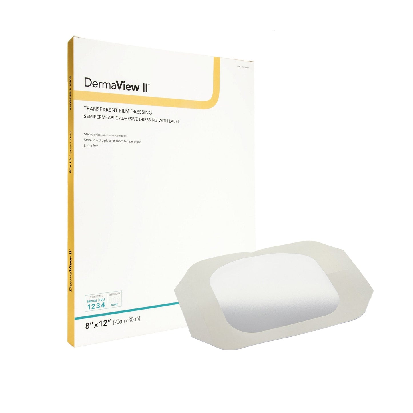 Transparent Film Dressing DermaView II™ 8 X 12 Inch Frame Style Delivery Rectangle Sterile, Packaging Type- Each