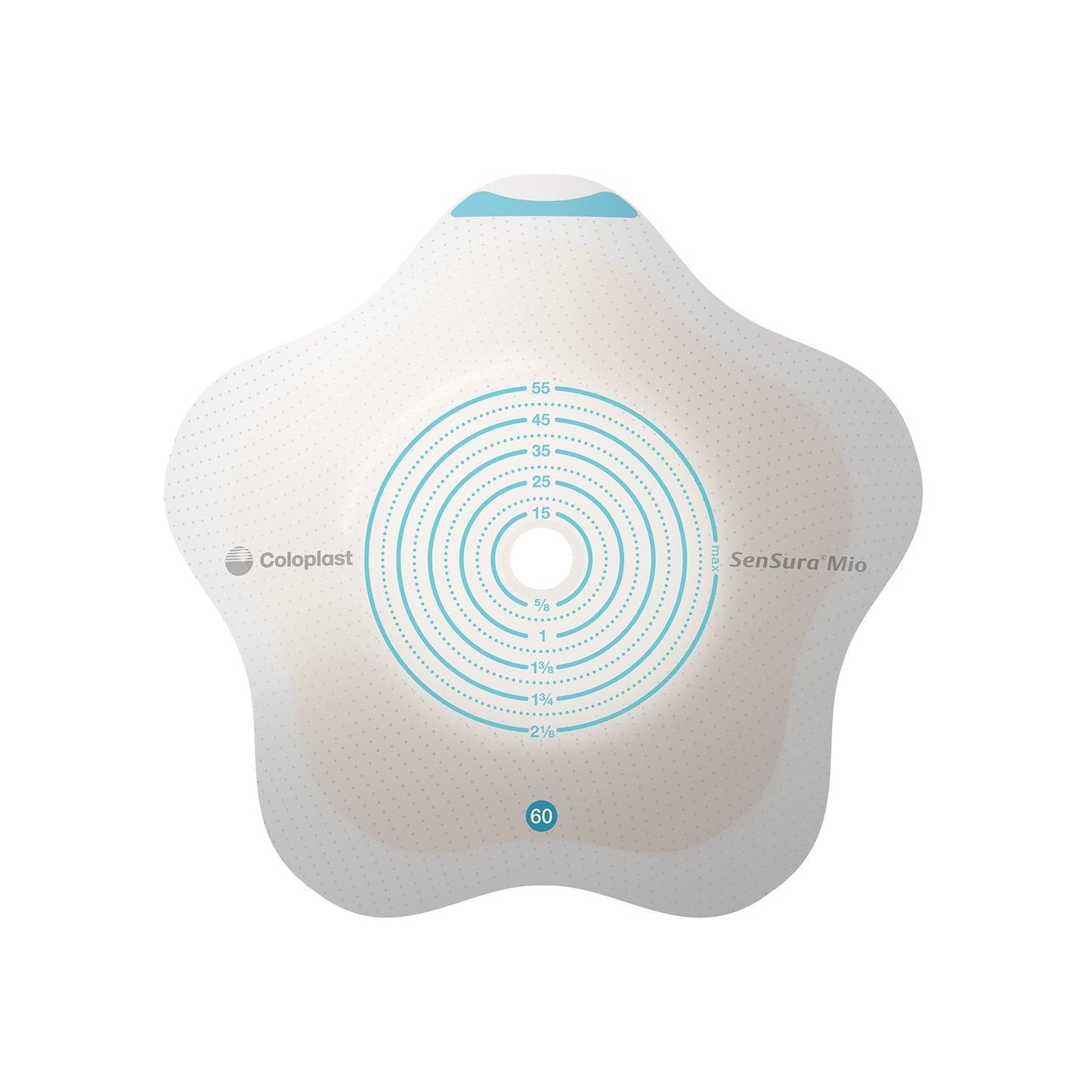 Ostomy Barrier SenSura Mio Convex Flip Precut, Extended Wear Elastic Adhesive 60 mm Flange Blue Code System 1-9/16 Inch Opening, Packaging Type- Box