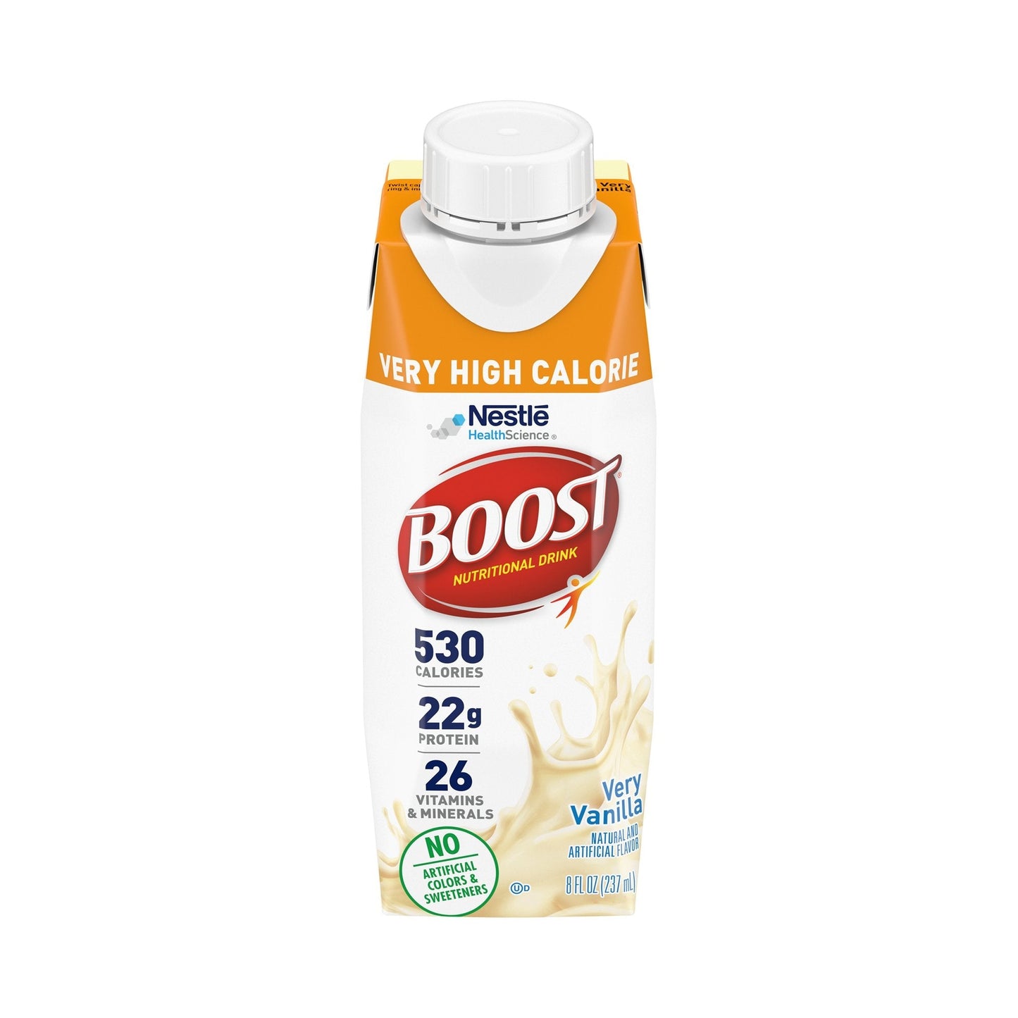 Oral Supplement Boost Very High Calorie Very Vanilla Flavor Liquid 8 oz. Reclosable Carton, Packaging Type- Each