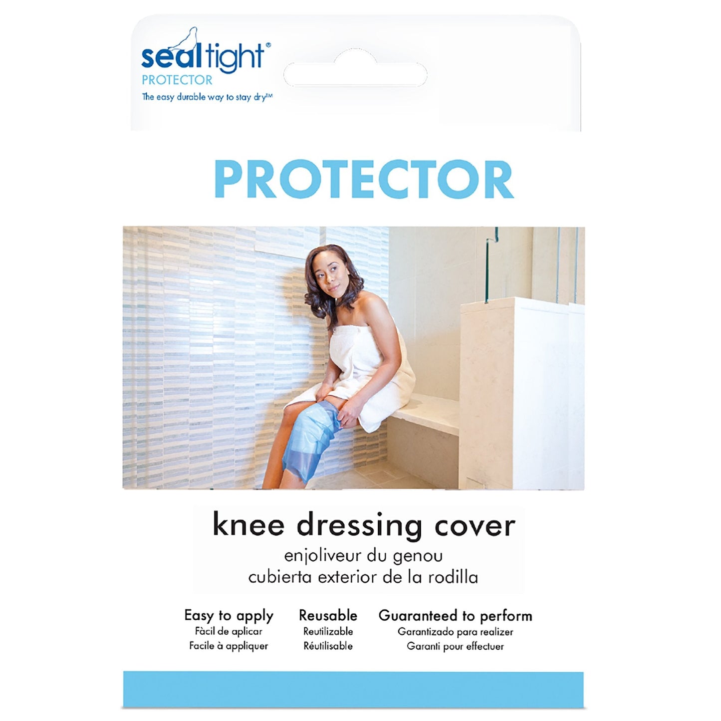 Knee Cast and Bandage Protector SEAL-TIGHT Protector Medium Thermoplastic Elastomer 19 to 23 Inch Thigh Circumference, Packaging Type- Each