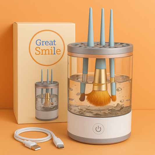 GlowSpin™ Makeup Brush Cleaner – Electric Deep Clean & Quick Dry