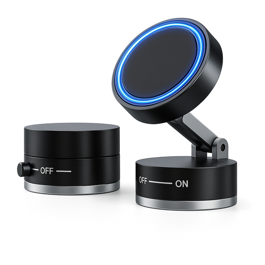 Airis Magnetic Vacuum Phone Holder – Hands-Free Car Mount with 360° Rotation