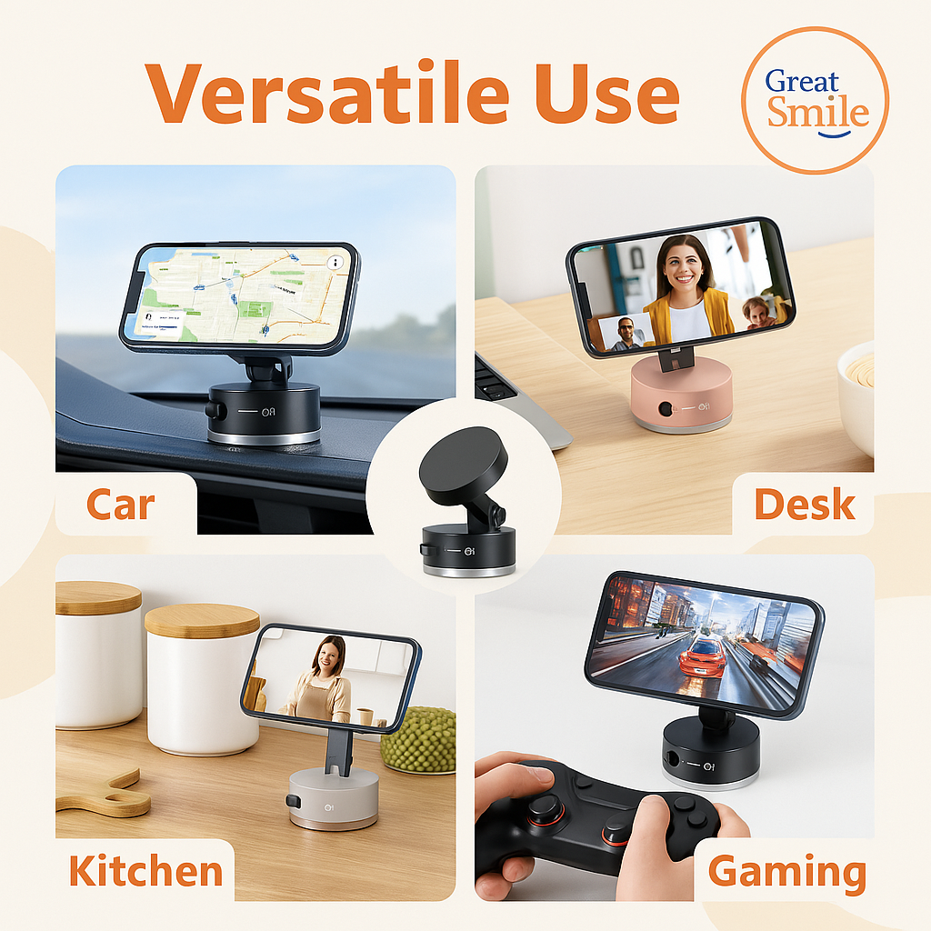 MagLock360™ Magnetic Car Mount – Vacuum Suction, 360° Swivel, MagSafe-Ready