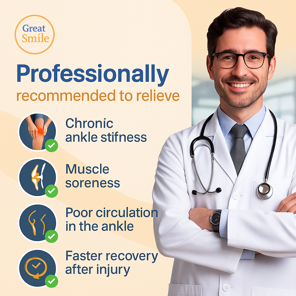 AnkleEase™ Electric Ankle Massager – Wireless, Portable Pain Relief