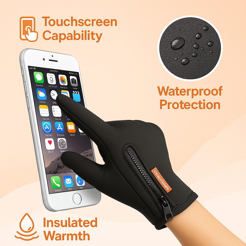 ArcticEdge™ Thermal Gloves – Waterproof, Windproof, Touchscreen Ready
