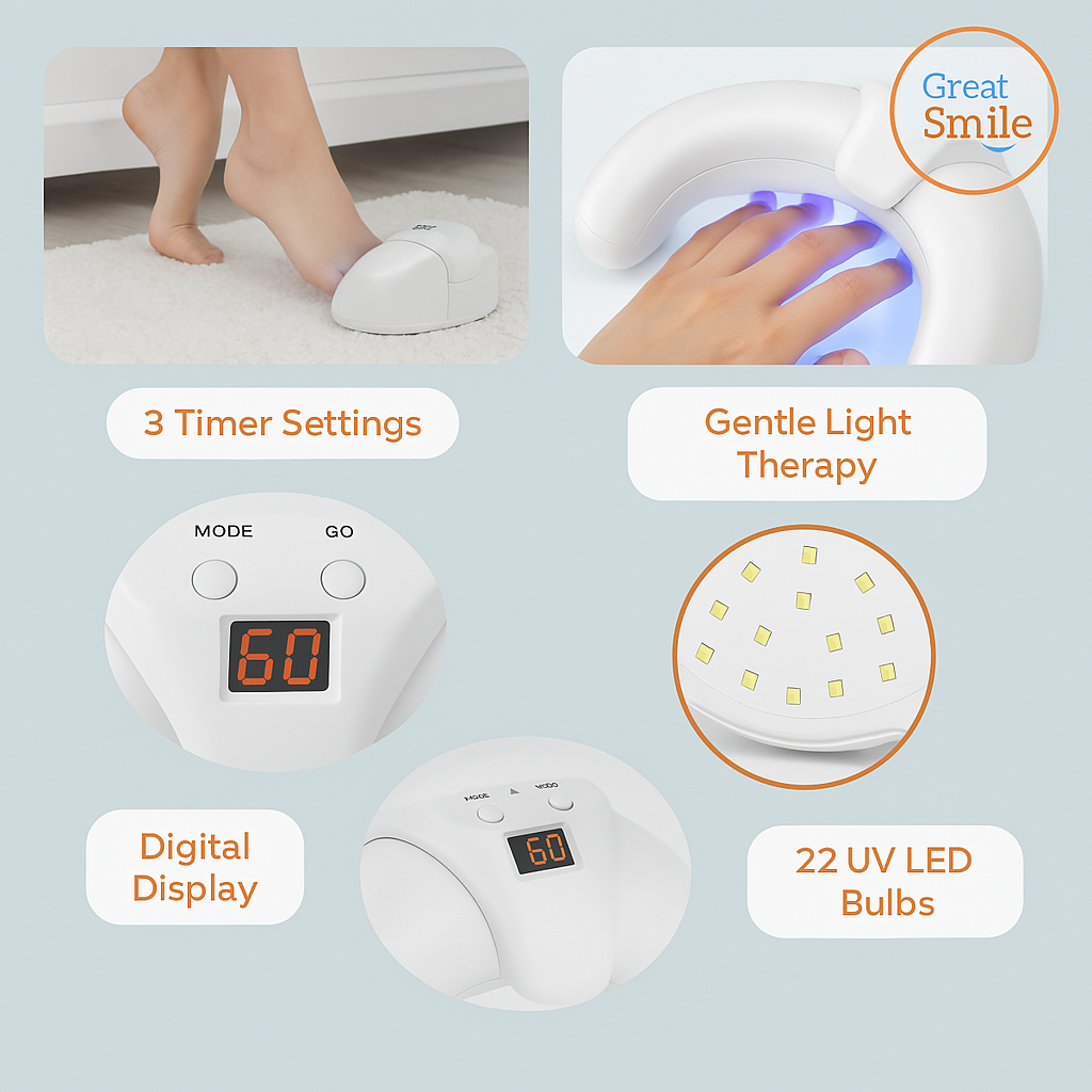 ClearGlow™ Laser Nail Restorer – At-Home Device for Healthy, Spot-Free Nails