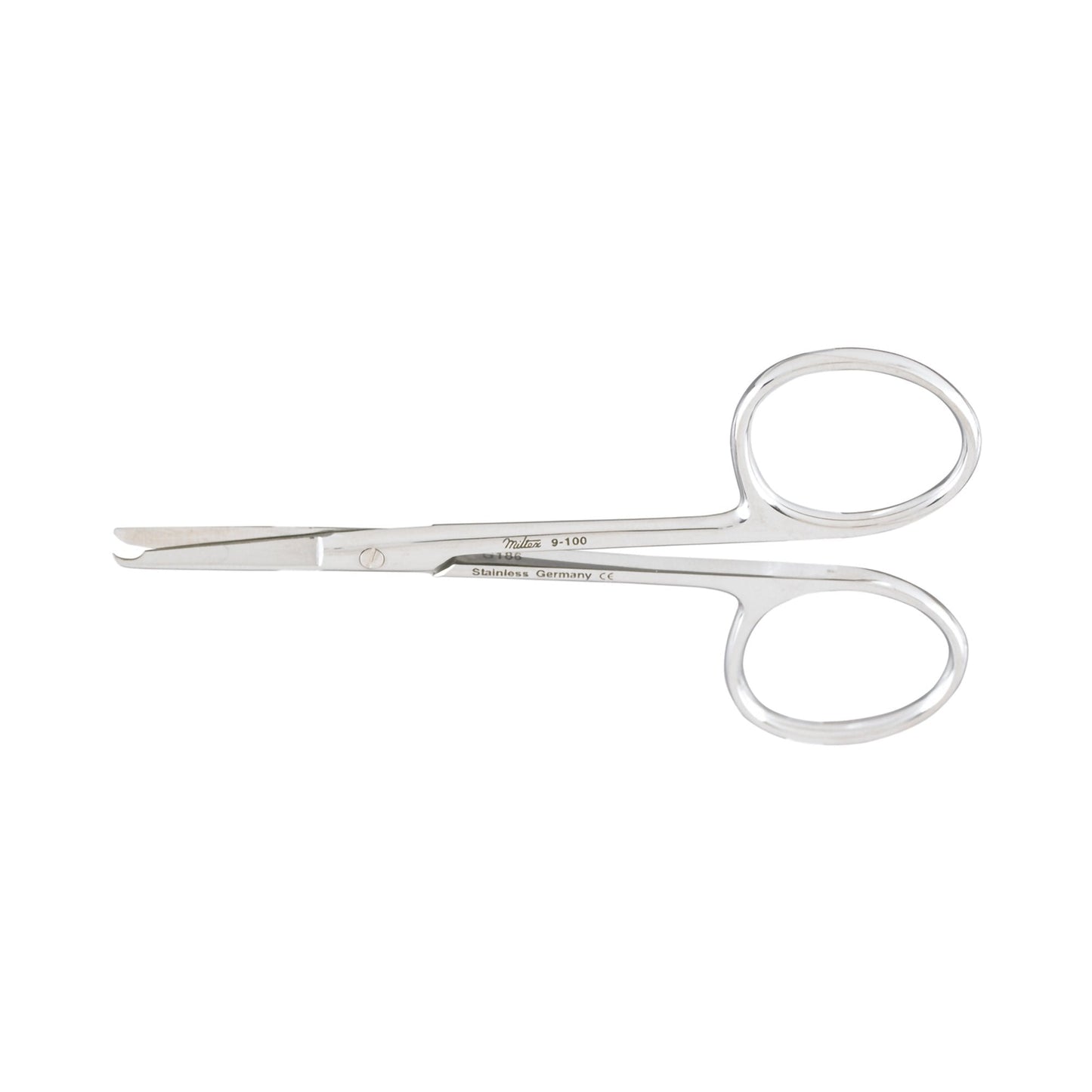 Stitch Scissors Miltex Spencer 3-1/2 Inch Length OR Grade German Stainless Steel NonSterile Finger Ring Handle Straight Blunt Tip / Blunt Tip, Packaging Type- Each