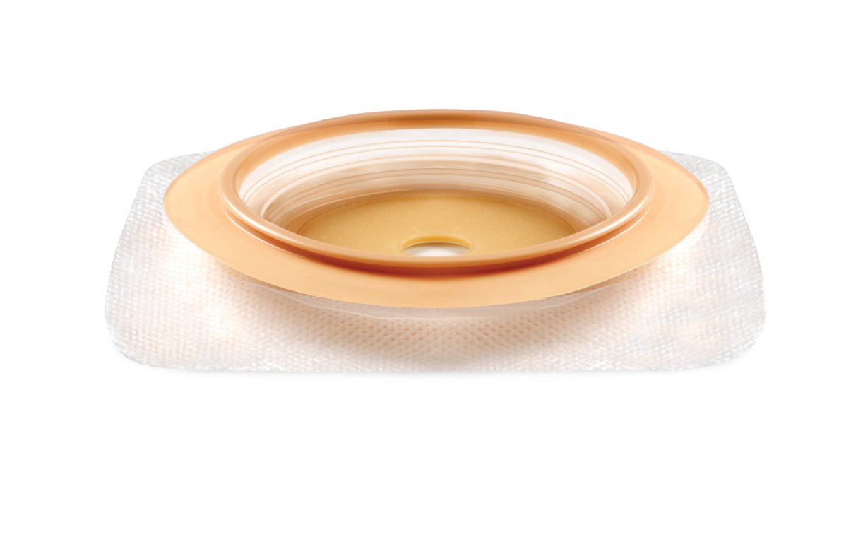 Ostomy Barrier Natura Trim to Fit Stomahesive Adhesive 57 mm Flange Sur-Fit Natura System Acrylic Collar 1/2 to 1-1/4 Inch Opening